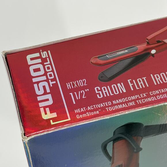 Fusion Tools Tourmaline Flat Iron HTX102 Adjustable Temperature NEW IN BOX - Picture 9 of 9